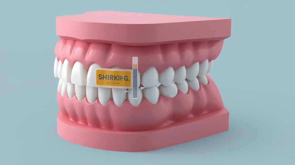 dental model with shrinking benefit bar. insurance