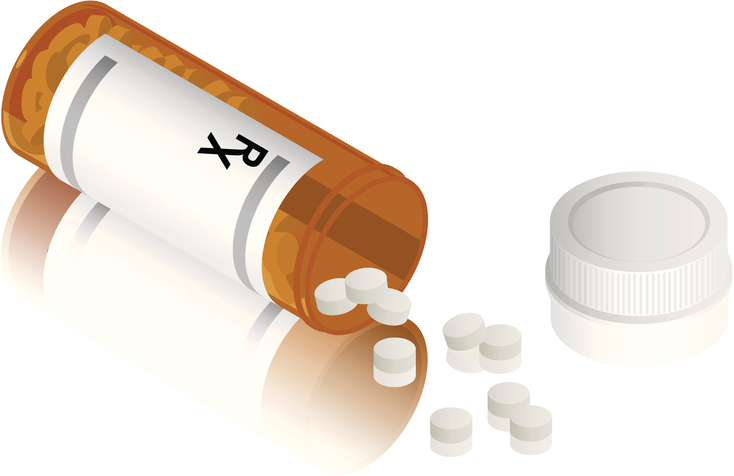 vector prescription bottle opened